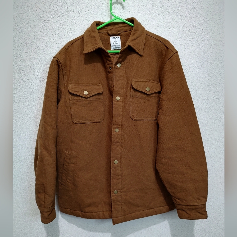 NWT Men's Sonoma Pea Coat, Size Medium, Snap Front Closure (j/c bin 2)